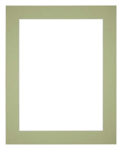 Passepartout 35x45cm Karton Mintgrun Rand 5cm Gerade Vorne | Yourdecoration.de