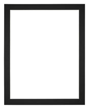 Passepartout 25x30cm Karton Schwarz Rand 3cm Gerade Vorne | Yourdecoration.de