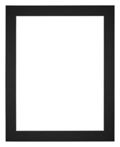 Passepartout 28x35cm Karton Schwarz Rand 4cm Gerade Vorne | Yourdecoration.de