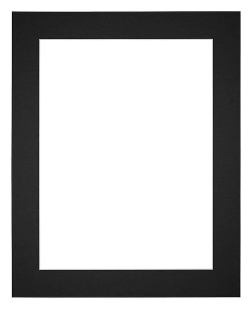 Passepartout 50x60cm Karton Schwarz Rand 5cm Gerade Vorne | Yourdecoration.de