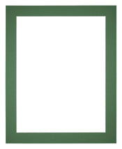 Passepartout 28x35cm Karton Waldgrun Rand 4cm Gerade Vorne | Yourdecoration.de