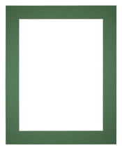 Passepartout 40x50cm Karton Waldgrun Rand 5cm Gerade Vorne | Yourdecoration.de