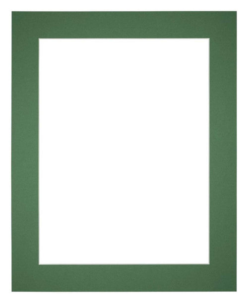 Passepartout 55x65cm Karton Waldgrun Rand 5cm Gerade Vorne | Yourdecoration.de