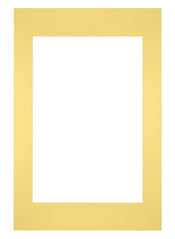 Passepartout 40x60cm Karton Gelb Rand Gerade Vorne | Yourdecoration.de