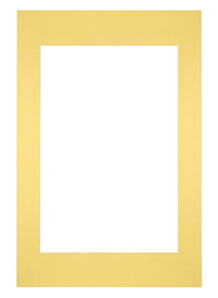 Passepartout 40x60cm Karton Gelb Rand Gerade Vorne | Yourdecoration.de