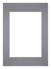 Passepartout 42x59,4cm A2/A3 Karton Grau Rand Gerade Vorne | Yourdecoration.de