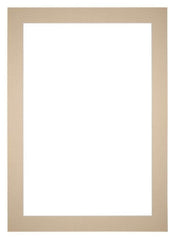 Passepartout 50x70cm Karton Beige Rand 5cm Gerade Vorne | Yourdecoration.de
