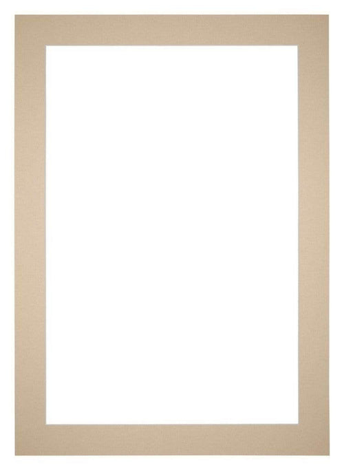 Passepartout 50x70cm Karton Beige Rand 5cm Gerade Vorne | Yourdecoration.de