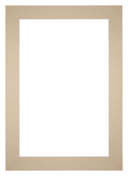 Passepartout 20x28cm Karton Beige Rand 6cm Gerade Vorne | Yourdecoration.de