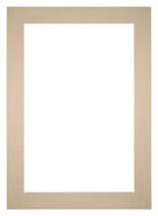 Passepartout 21x29,7cm A4 Karton Beige Rand 6cm Gerade Vorne | Yourdecoration.de