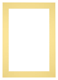 Passepartout 25x35cm Karton Gelb Rand 6cm Gerade Vorne | Yourdecoration.de