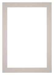 Passepartout 50x70cm Karton Grau Granit Rand 5cm Gerade Vorne | Yourdecoration.de