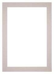 Passepartout 25x35cm Karton Grau Granit Rand 5cm Gerade Vorne | Yourdecoration.de