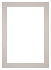 Passepartout 30x42cm Karton Grau Granit Rand 5cm Gerade Vorne | Yourdecoration.de
