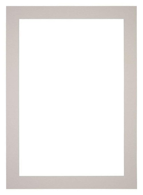 Passepartout 30x42cm Karton Grau Granit Rand 5cm Gerade Vorne | Yourdecoration.de