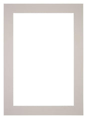 Passepartout 20x28cm Karton Grau Granit Rand 6cm Gerade Vorne | Yourdecoration.de