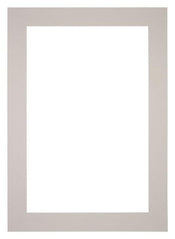 Passepartout 21x29,7cm A4 Karton Grau Granit Rand 6cm Gerade Vorne | Yourdecoration.de