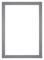Passepartout 60x84cm Karton Grau Rand 4cm Gerade Vorne | Yourdecoration.de