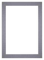 Passepartout 50x70cm Karton Grau Rand 5cm Gerade Vorne | Yourdecoration.de