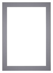 Passepartout 50x70cm Karton Grau Rand 5cm Gerade Vorne | Yourdecoration.de