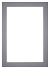 Passepartout 42x60cm Karton Grau Rand 5cm Gerade Vorne | Yourdecoration.de