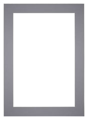 Passepartout 20x28cm Karton Grau Rand 6cm Gerade Vorne | Yourdecoration.de