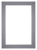 Passepartout 25x35cm Karton Grau Rand 6cm Gerade Vorne | Yourdecoration.de
