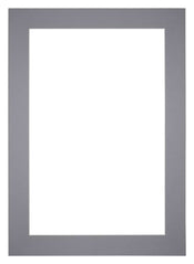 Passepartout 35x50cm Karton Grau Rand 6cm Gerade Vorne | Yourdecoration.de