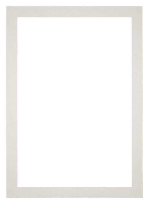 Passepartout 25x35cm Karton Hellgrau Rand 4cm Gerade Vorne | Yourdecoration.de