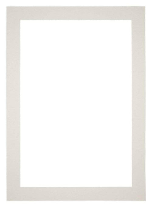 Passepartout 35x50cm Karton Hellgrau Rand 5cm Gerade Vorne | Yourdecoration.de