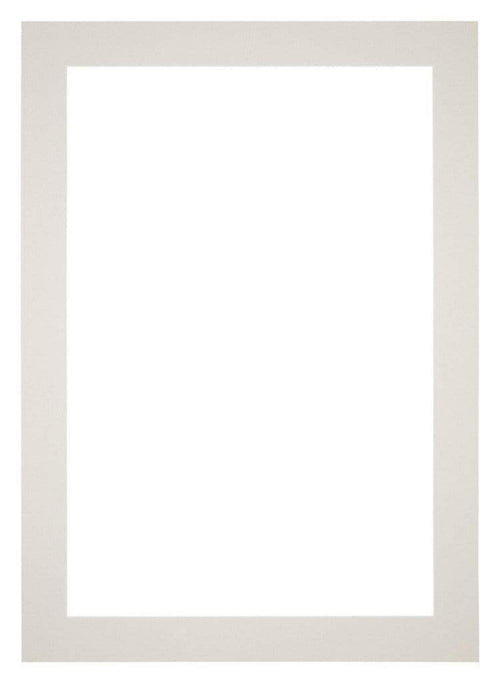 Passepartout 35x50cm Karton Hellgrau Rand 5cm Gerade Vorne | Yourdecoration.de
