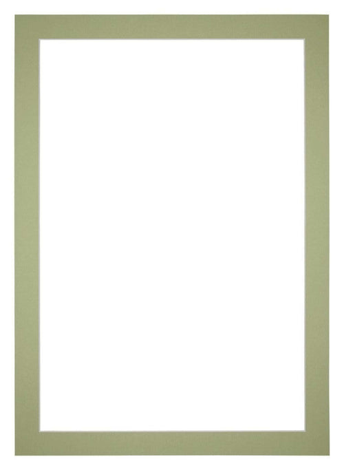 Passepartout 25x35cm Karton Mintgrun Rand 4cm Gerade Vorne | Yourdecoration.de