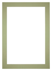 Passepartout 25x35cm Karton Mintgrun Rand 5cm Gerade Vorne | Yourdecoration.de