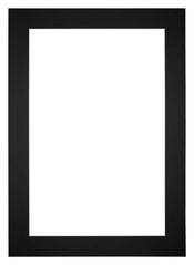 Passepartout 20x28cm Karton Schwarz Rand 6cm Gerade Vorne | Yourdecoration.de