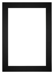 Passepartout 35x50cm Karton Schwarz Rand 6cm Gerade Vorne | Yourdecoration.de