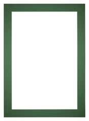 Passepartout 42x60cm Karton Waldgrun Rand 5cm Gerade Vorne | Yourdecoration.de
