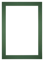 Passepartout 35x50cm Karton Waldgrun Rand 5cm Gerade Vorne | Yourdecoration.de