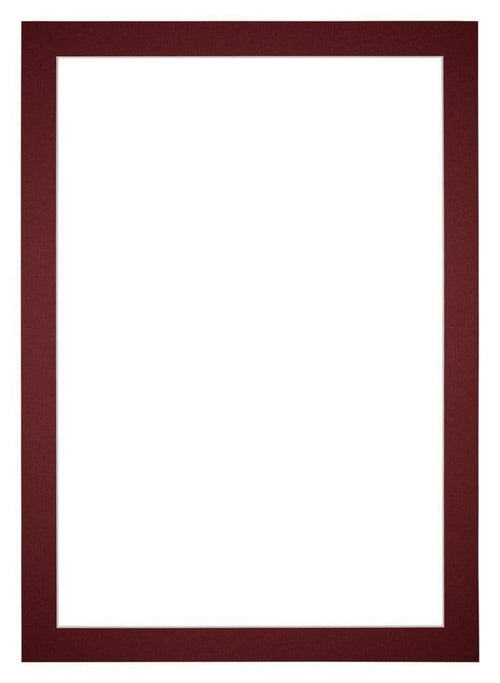 Passepartout 25x35cm Karton Weinrot Rand 4cm Gerade Vorne | Yourdecoration.de