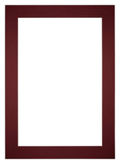 Passepartout 20x28cm Karton Weinrot Rand 6cm Gerade Vorne | Yourdecoration.de