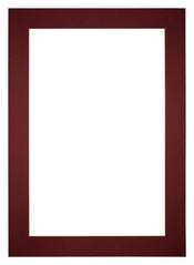 Passepartout 21x29,7cm A4 Karton Weinrot Rand 6cm Gerade Vorne | Yourdecoration.de