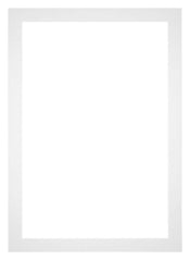 Passepartout 60x84cm Karton Weiss Rand 4cm Gerade Vorne | Yourdecoration.de