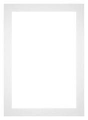 Passepartout 35x50cm Karton Weiss Rand 5cm Gerade Vorne | Yourdecoration.de