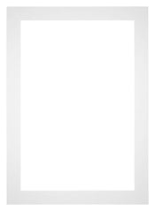 Passepartout 42x60cm Karton Weiss Rand 5cm Gerade Vorne | Yourdecoration.de