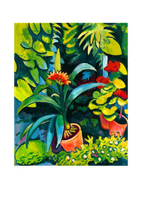 August Macke Blumen im Garten Kunstdruck 50x70cm | Yourdecoration.de