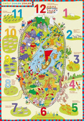 Gabriele Altevers Zwölf Zahlen zählen Kunstdruck 42x60cm | Yourdecoration.de