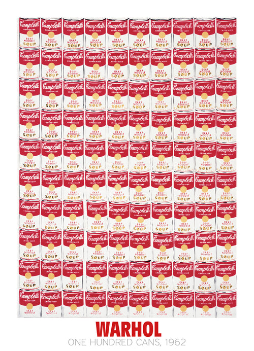 Andy Warhol One Hundred Cans 1962 Kunstdruck 65x90cm | Yourdecoration.de