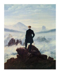 Caspar David Friedrich Der Wanderer im Nebelmeer Kunstdruck 70x90cm | Yourdecoration.de
