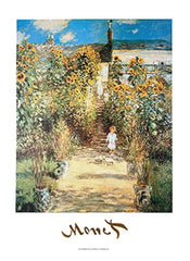 Claude Monet The Monet's Garden at Vétheuil Kunstdruck 50x70cm | Yourdecoration.de