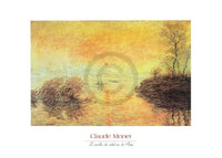 Claude Monet Le coucher du soleil la Seine Kunstdruck 70x50cm | Yourdecoration.de