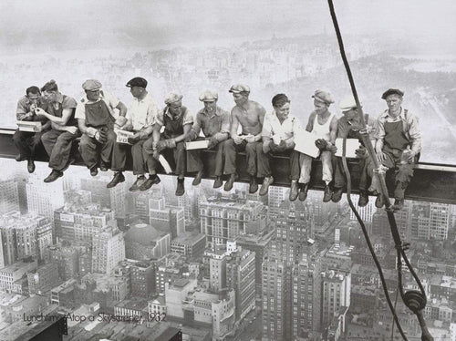 Charles Ebbets Eating above Manhattan Kunstdruck 80x60cm | Yourdecoration.de